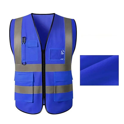 High Visibility Reflective Safety Vest Work Uniform Signal Security Jacket Reflex Clothing Rider Motor Geology Man