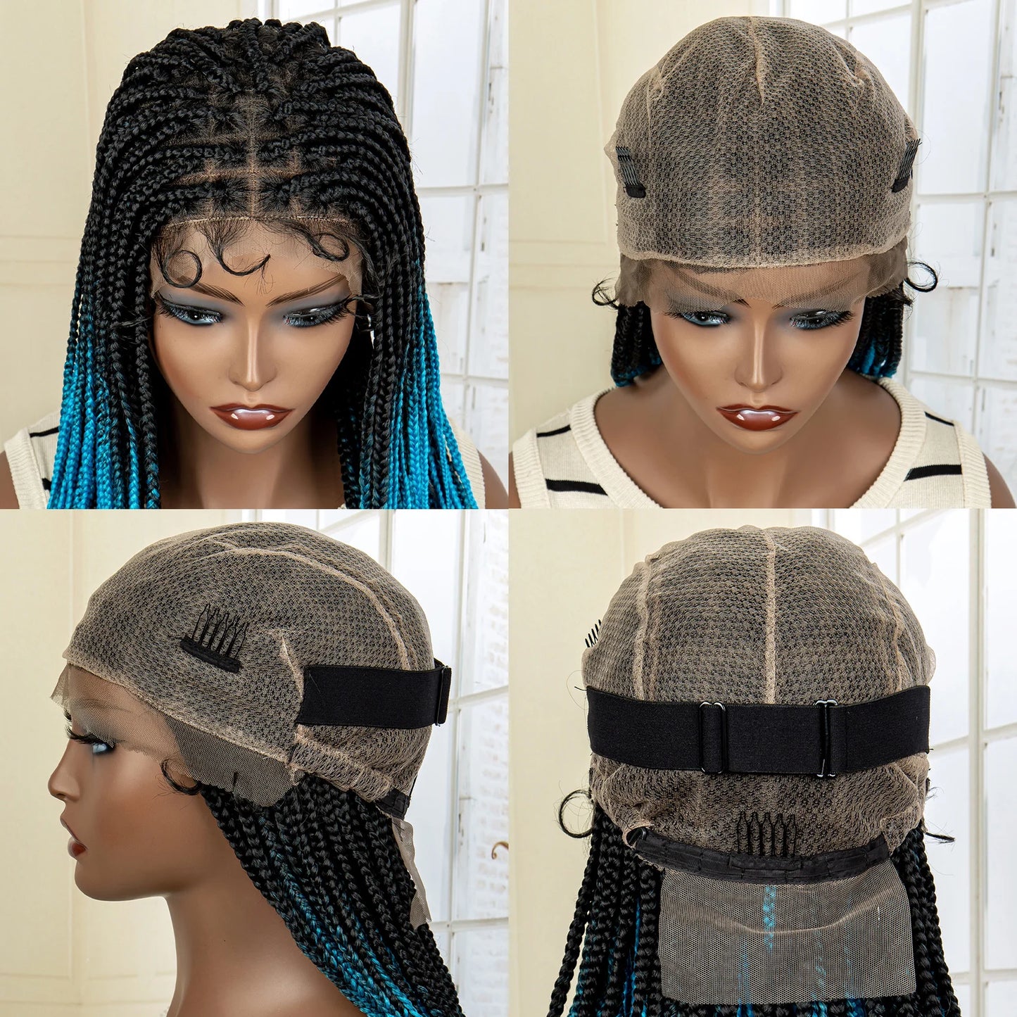 24 Inch Full Lace Synthetic Braided Wig