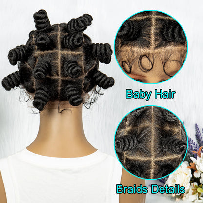 Bantu knots Synthetic Full Lace