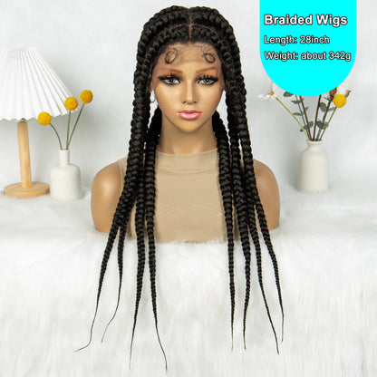 Kima 13*1 Lace Frontal Wig Synthetic Cornrow Braided Wigs 8 Dutches