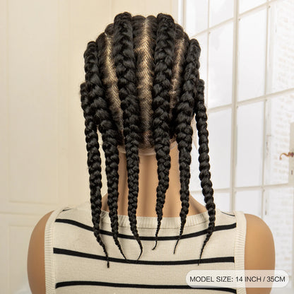 Synthetic Full Lace Cornrow Box Braids Wig 14Inches