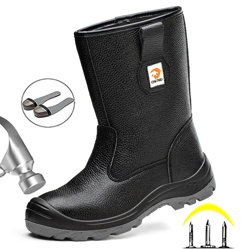 Waterproof Mid-calf Safety Boots