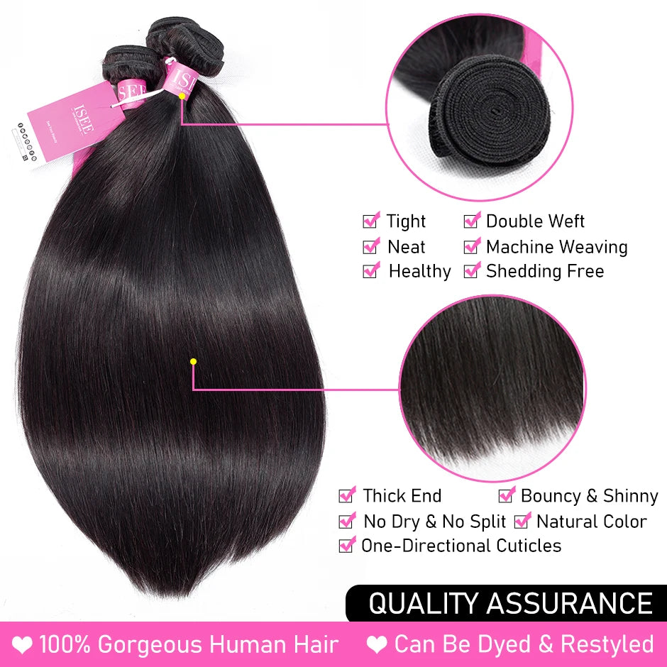 Peruvian Straight Hair Extensions Human Hair Bundles No Tangle