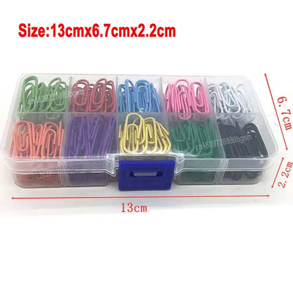 250Pcs Color Set Paperclips 28mm For Office School Book Wall Map Photo Memo Pad Notes Paper Clips Pins Stationery DIY Decoration