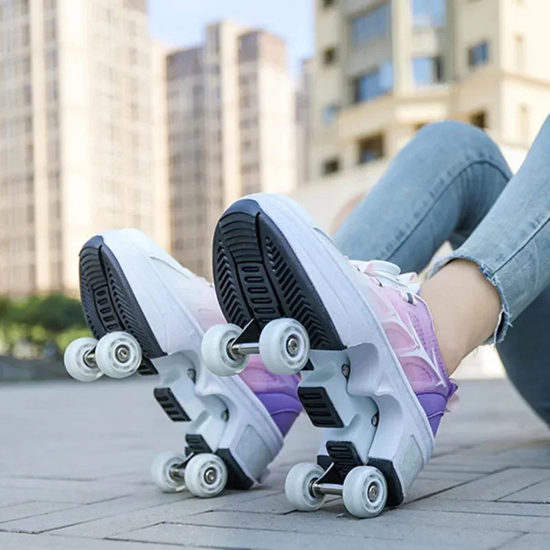 4-Wheel Skates Professional Double Row Skates