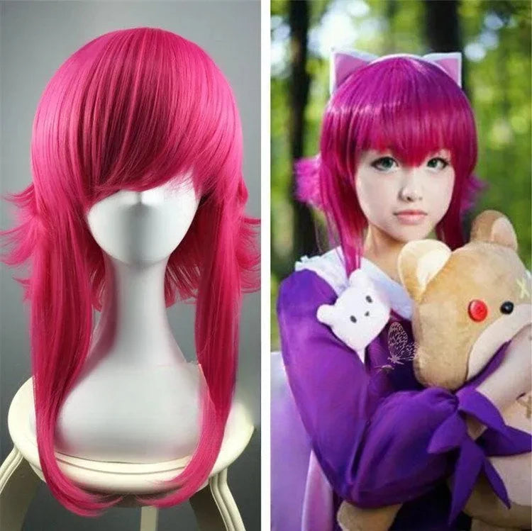 Halloween Game of LOL Annie Pink Long Cosplay Costume Heat Resistant Hair Wig