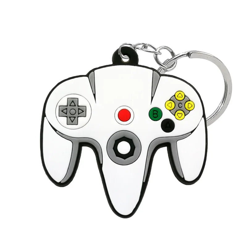 1PVC Game Pad PVC Keychain Boy’s Game Console Models Key Ring Fittings Funny Gift Key Chain USB Stick Accessories for Men Kids