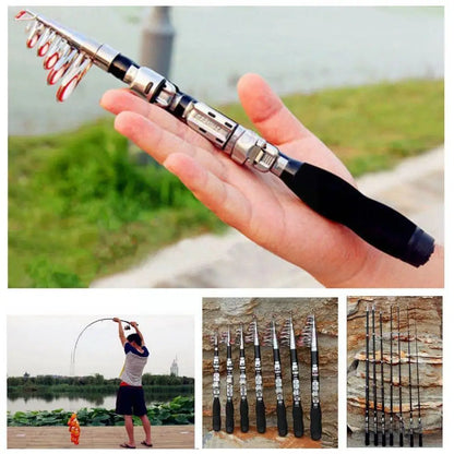 Small Sea Pole Throwing Fishing Rod Fishing Gear Fishing Night Label Gear Hard Super Fishing Carry To Easy H2V2