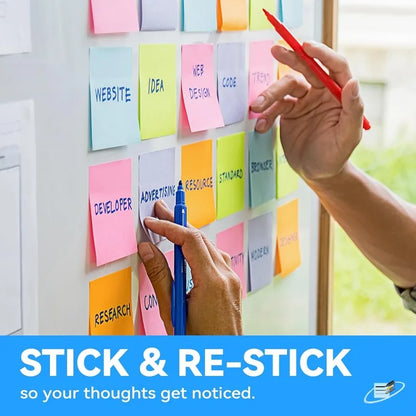 50Sheets Transparent Sticky Notes Waterproof Colorful Clear Memo Pad Posted It Self Adhesive Memo Message Reminder Office School