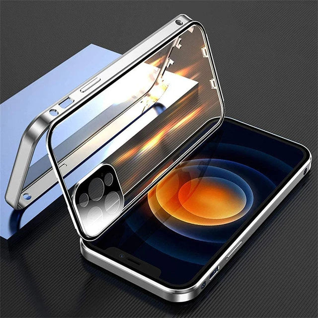 360°Full Protection Metal Magnetic Snap Lock iPhone Case