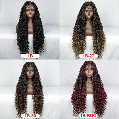 36 Inches Synthetic Full Lace Front Wig with Baby Hair Pre-plucked Full Lace