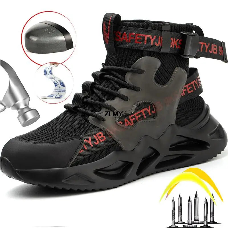 Men Steel Toe Work Shoes