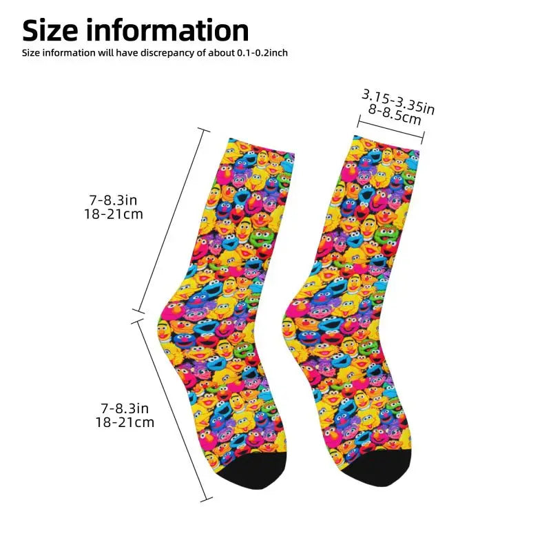 Kawaii Sesames Street Manga Basketball Sports Socks