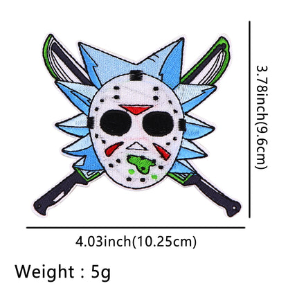 Halloween Embroidered Patches for Clothing Stickers Iron on Patches Stripes DIY Appliques Patches on Clothing Badges Stickers