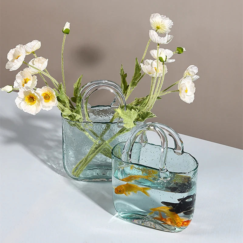 Transparent Bubble Glass Flower Vases