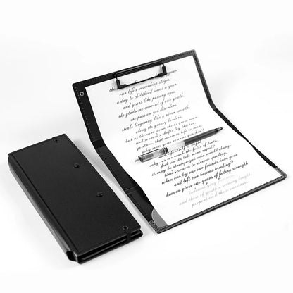 9.48in Black Clipboard Folders Nurse Folding Clipboard Portable Nurse Clip Writing Boards Office Supplies For Doctors Students