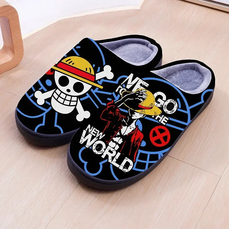 Anime ONE PIECE Luffy Warm Plush Slippers