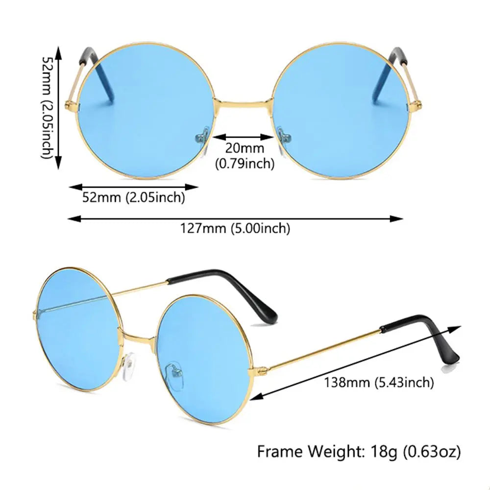 2022 Fashion Retro Round Hippie Sunglasses