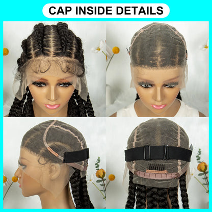 KIMA Cornrow Synthetic Full Lace Wig with Baby Hair