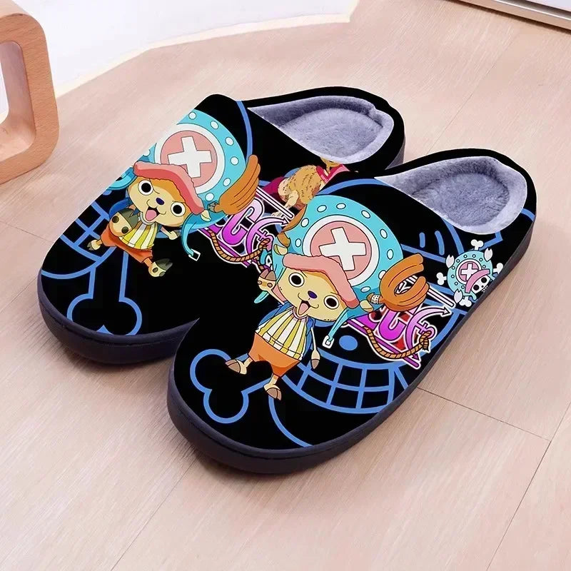 Anime Plush  One Piece Luffy slippers