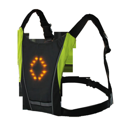 LED Wireless cycling vest men 20L MTB Bike Bag Safety LED Turn Signal Light Vest Bicycle Reflective Warning Vests Remote Control