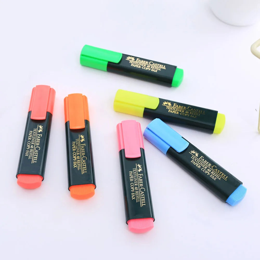 FABER CASTELL Fluorescent Candy Color Highlighter Pen Textliner Marker Pen Marking Stationery School Supplies