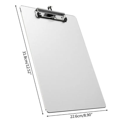 Aluminum Alloy Writing Clip Board Antislip File Hardboard Paper Holder Office School Stationery