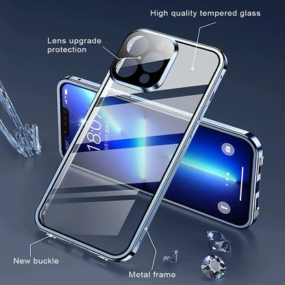 360°Full Protection Metal Magnetic Snap Lock iPhone Case