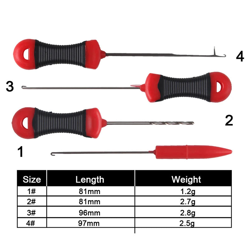 Fishing Gear Hooker Fish Carp Fishing Accessories Boilie Needle Set Kit Tool Baiting Drill Stringer Needle Fishing Tool