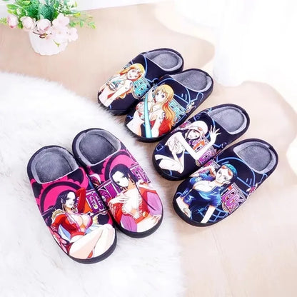 Anime ONE PIECE Luffy Warm Plush Slippers