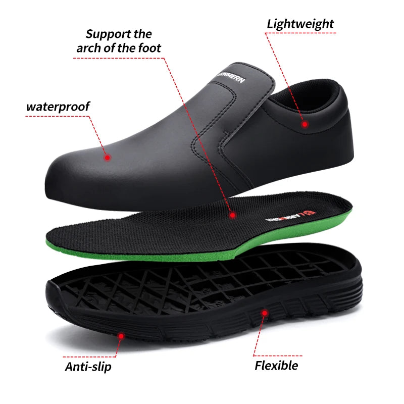 Larnmern Chef Shoes Non Slip