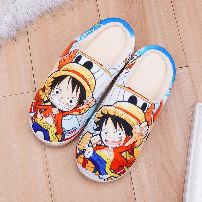 Japan Anime One Piece Home Slippers Stuffed Plush