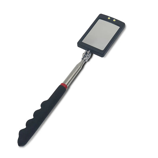 Car 360° Inspection Mirror LED Light Telescoping Mirrors Extend Mechanic Tools