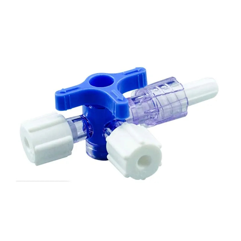 Disposable Three Way Stop Cock for Clinical Hospital Luer Lock Adapter 3 Way Stopcock Flexiable T-Connector Extension Tube