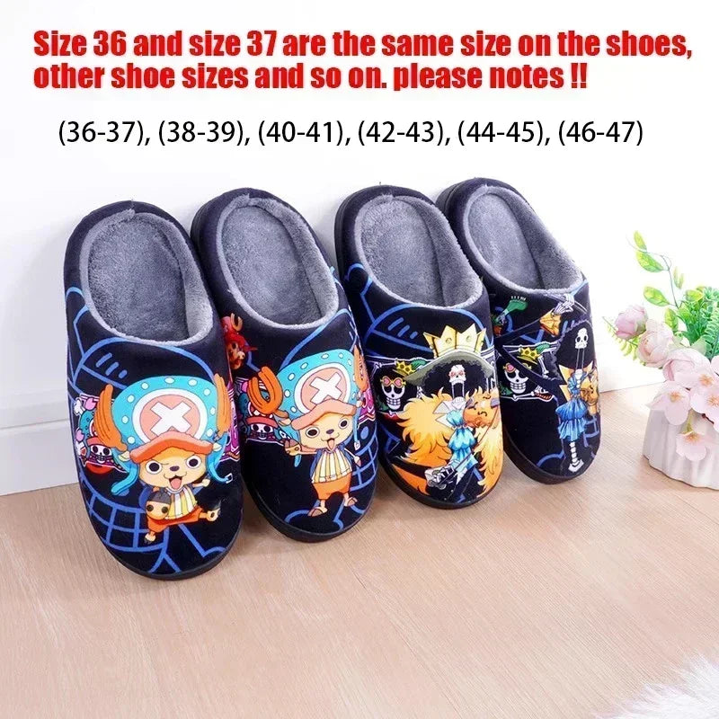 Anime Plush  One Piece Luffy slippers