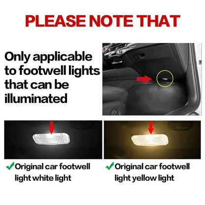 New LED Car RGB Footwell Lamp Interior Decoration Atmosphere Light Decorative For Audi VW Skoda Seat Porsche Auto Accessories