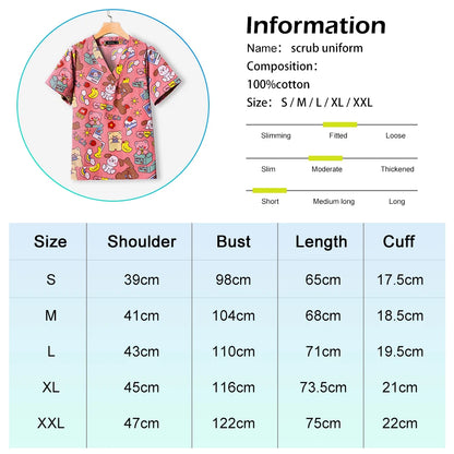 Hospital Nursing Scrub Top