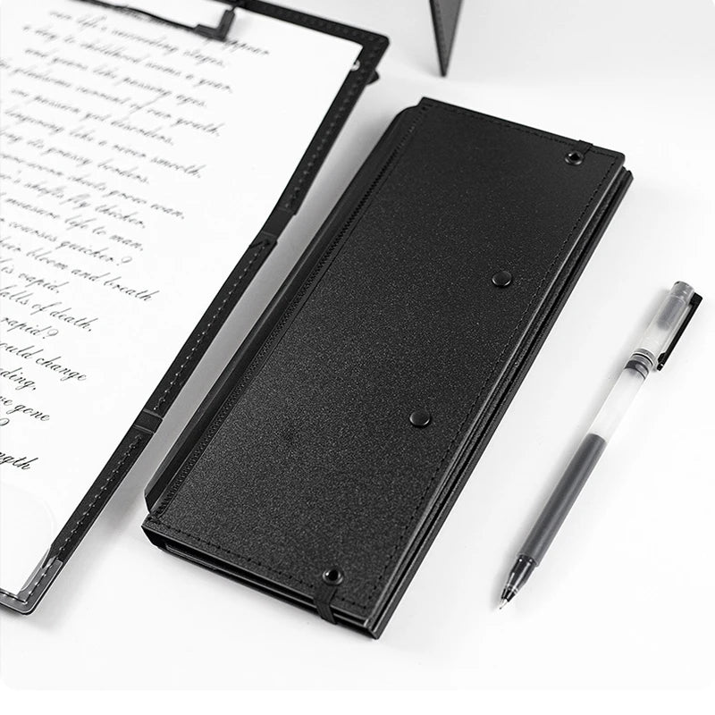 9.48in Black Clipboard Folders Nurse Folding Clipboard Portable Nurse Clip Writing Boards Office Supplies For Doctors Students