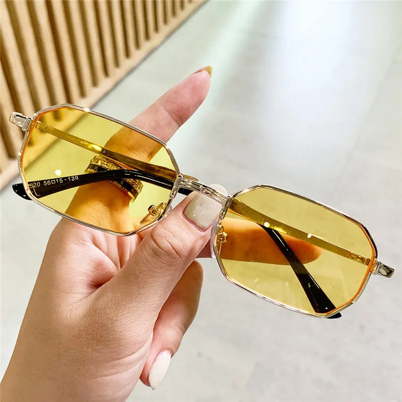 Narrow Men's Sunglasses Fashion Rectangle Women metal Luxury Brand Sun glasses 2021 Classic Oculos Masculino Glasses UV400