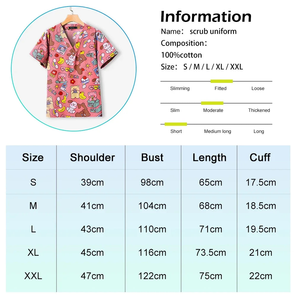 Hospital Nursing Scrub Top