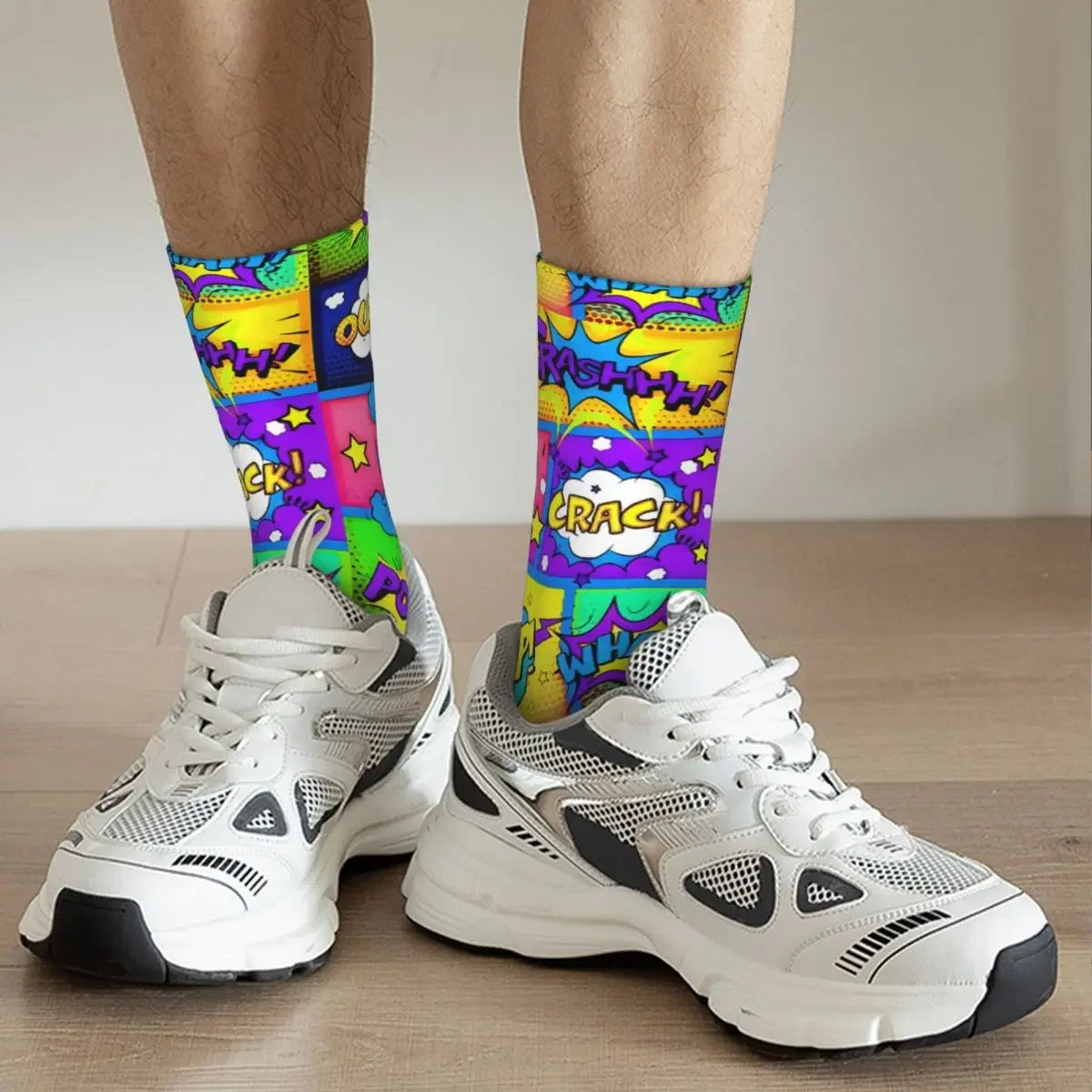 Harajuku Comic Book  Crew Sock