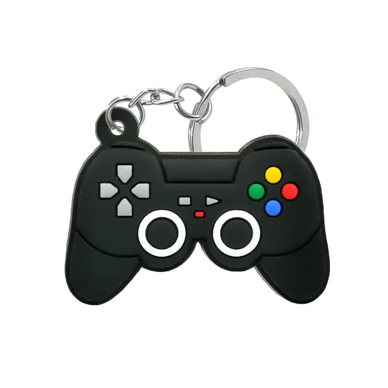 1PVC Game Pad PVC Keychain Boy’s Game Console Models Key Ring Fittings Funny Gift Key Chain USB Stick Accessories for Men Kids