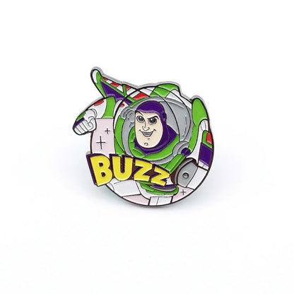 Disney Toy Story Woody Buzz Lightyear Enamel Pin Funny Brooch Cartoons Badge for Bags Jeans Hoodies Denim Lapel Pin Jewelry Gift