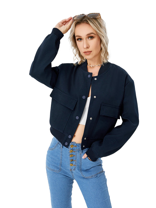 Cropped Bomber Jacket