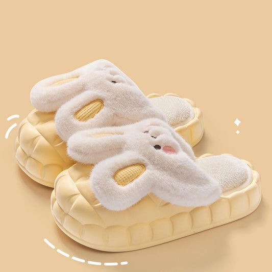 Cute Fuzzy Rabbit Slippers