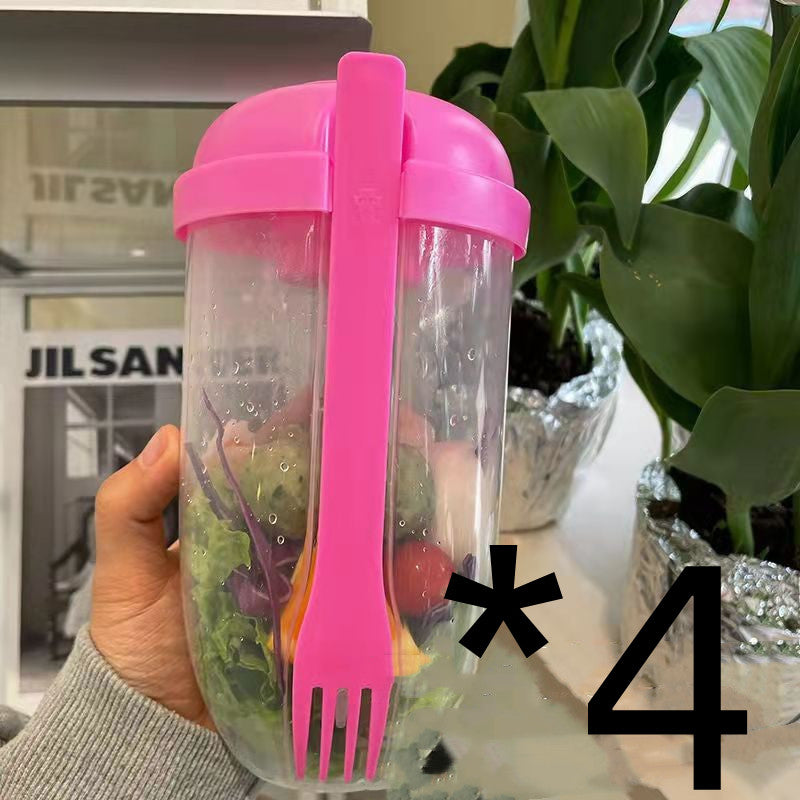 Ins Style Salad Cup With Fork And Cover