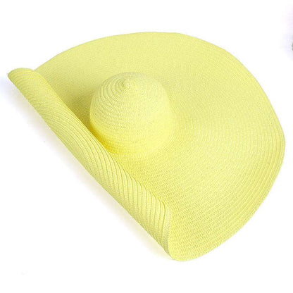 25CM Wide Brim Oversized Beach Hats For Women Large Straw Hat UV Protection