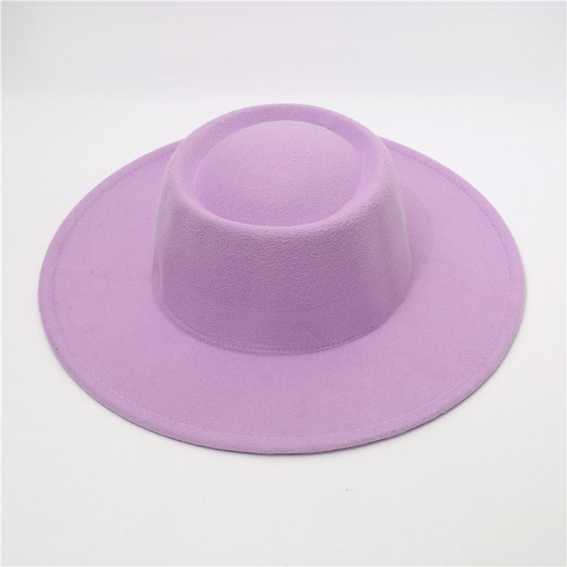 Sombrero Fedora retro de ala ancha de 8 cm