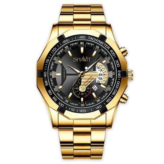 Reloj de cuarzo dorado