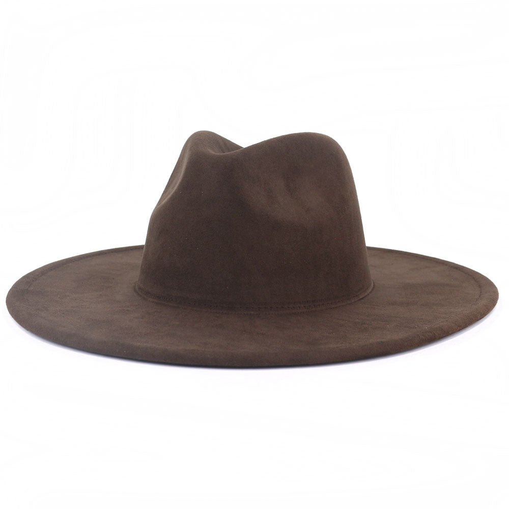 Suede Flat Edge Gentlemen's Hat